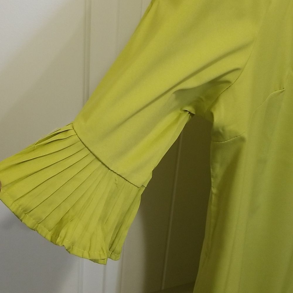 Plus Size Solid Half Sleeve Pleated Irregular Min… - image 5